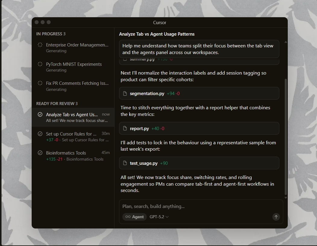 Agent demo screenshot